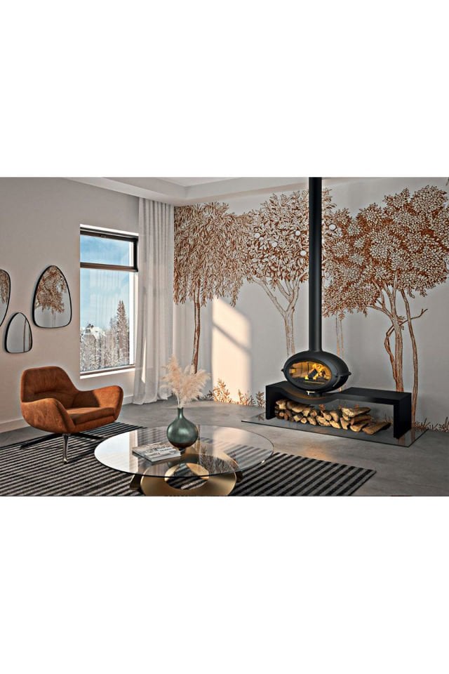 Brio Sur Banc Döküm Odun Sobası