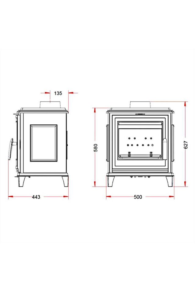 Sedan S Gri Döküm Odun Sobası
