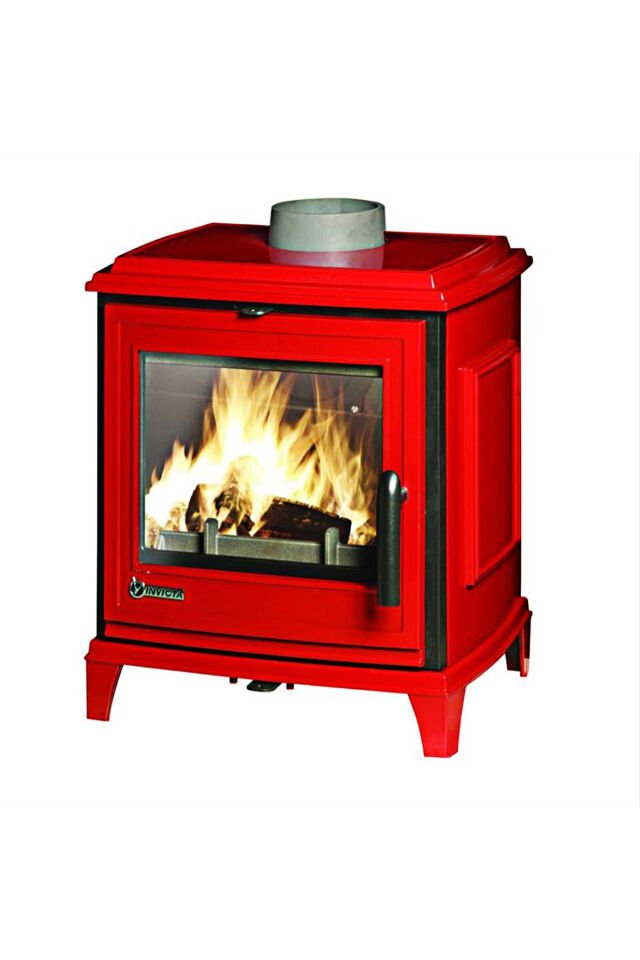 Sedan S Kırmızı Döküm Odun Sobası