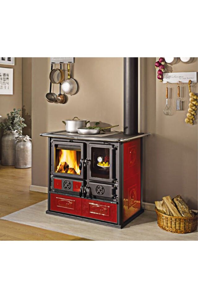 Rosa Reverse 2.0 Kırmızı Kuzine Soba