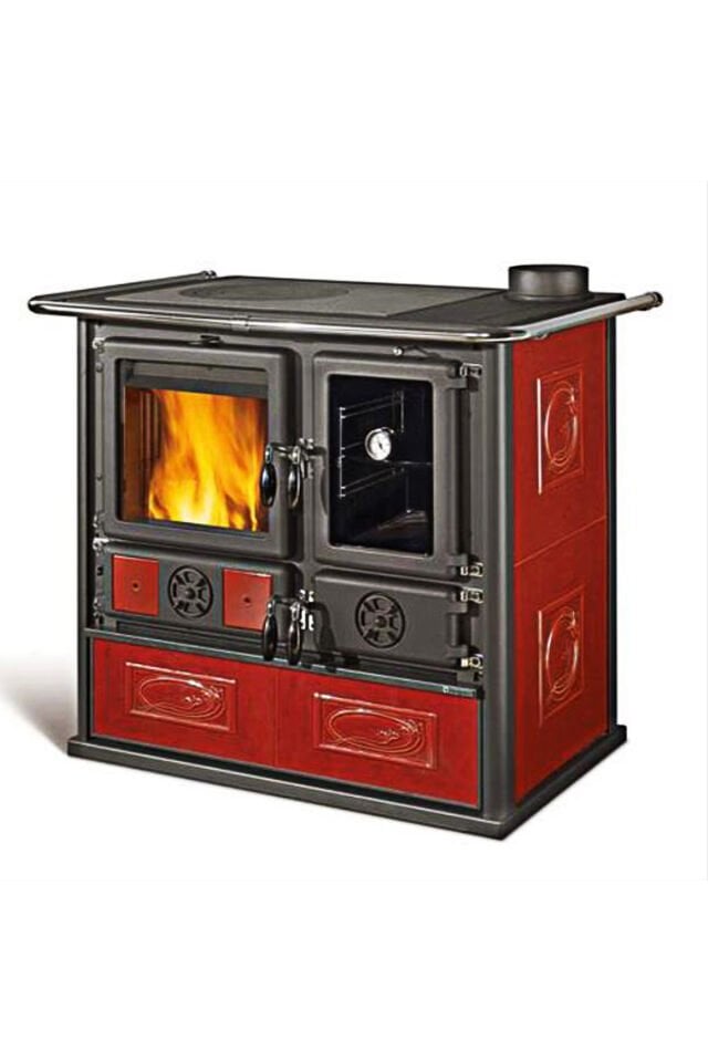 Rosa Reverse 2.0 Kırmızı Kuzine Soba