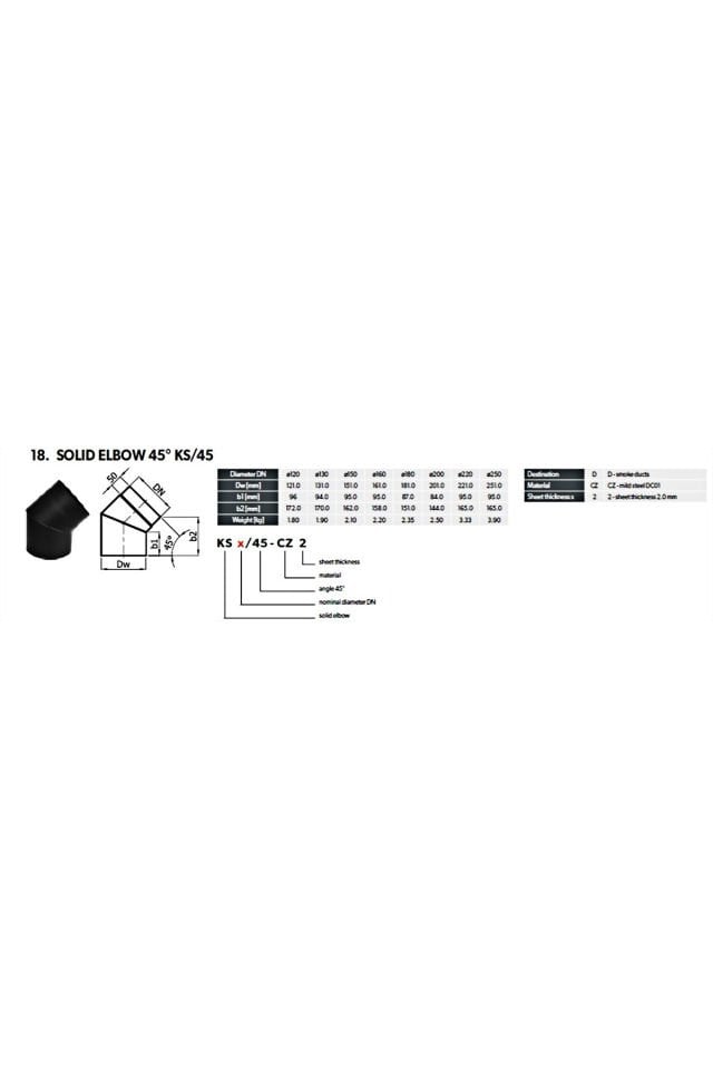 Antrasit 45 ° Dirsek Modülü
