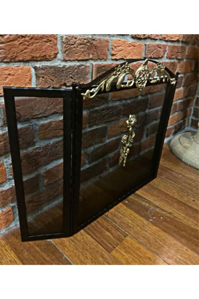 Gül Desenli Şömine Siperlik