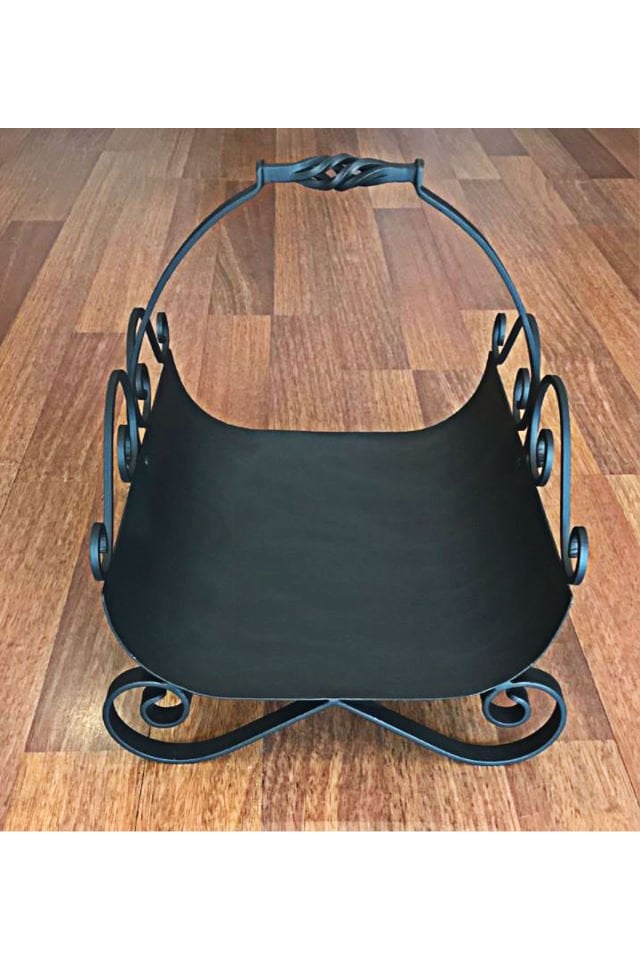 Kulplu Siyah Şömine Odunluk