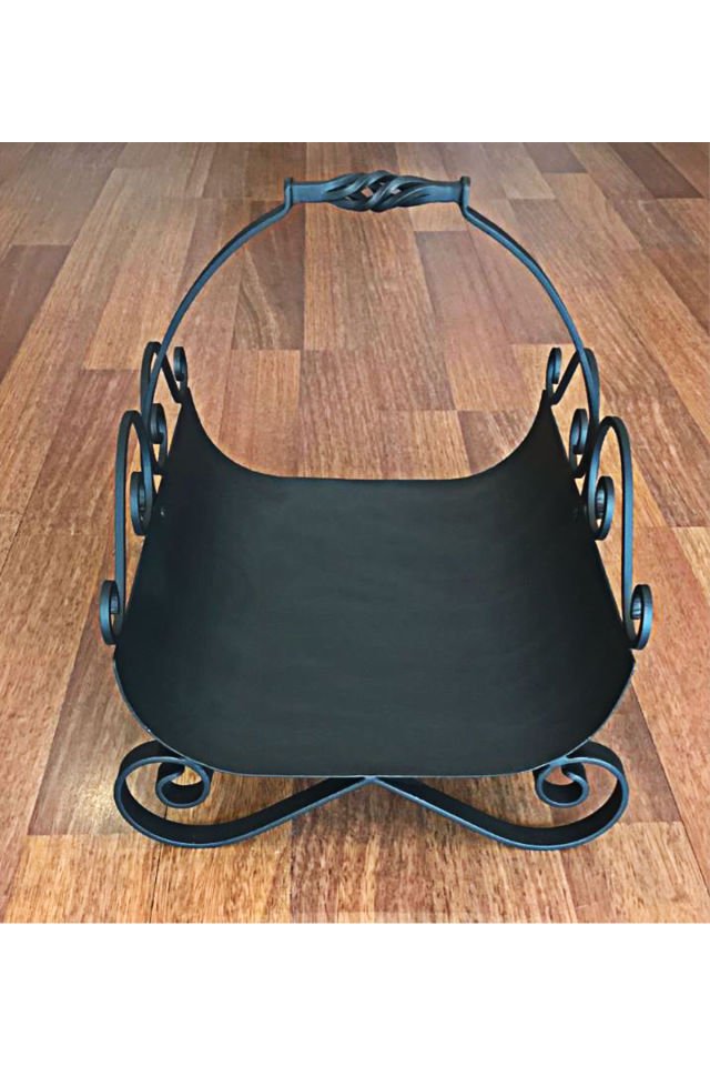 Kulplu Siyah Şömine Odunluk