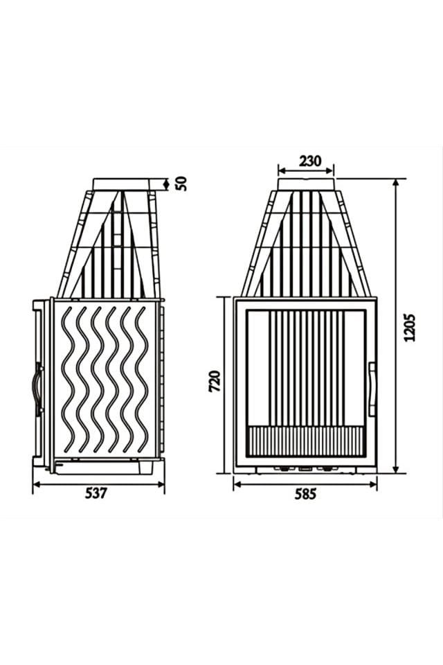 720 Vertical Pano Inox Laudel