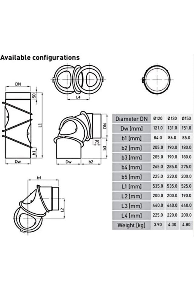 Antrasit Ayarlanabilir Dirsek Modül ( 180 mm Ø )