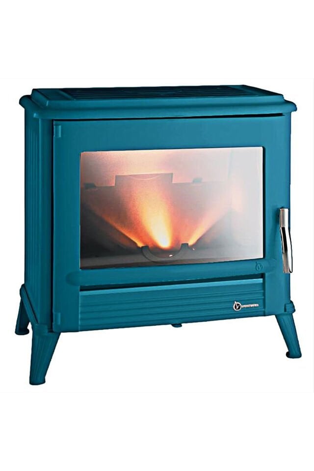 Modena Akdeniz Mavisi Döküm Odun Sobası