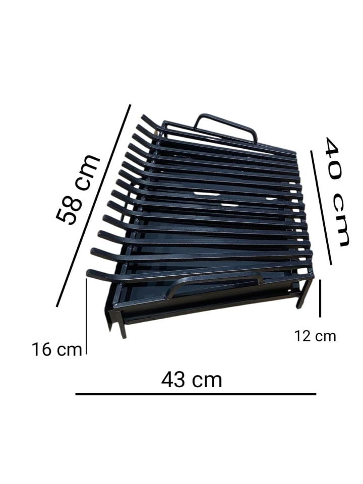 Çekmeceli Demir Şömine Izgarası (Genişlik 58 Cm)