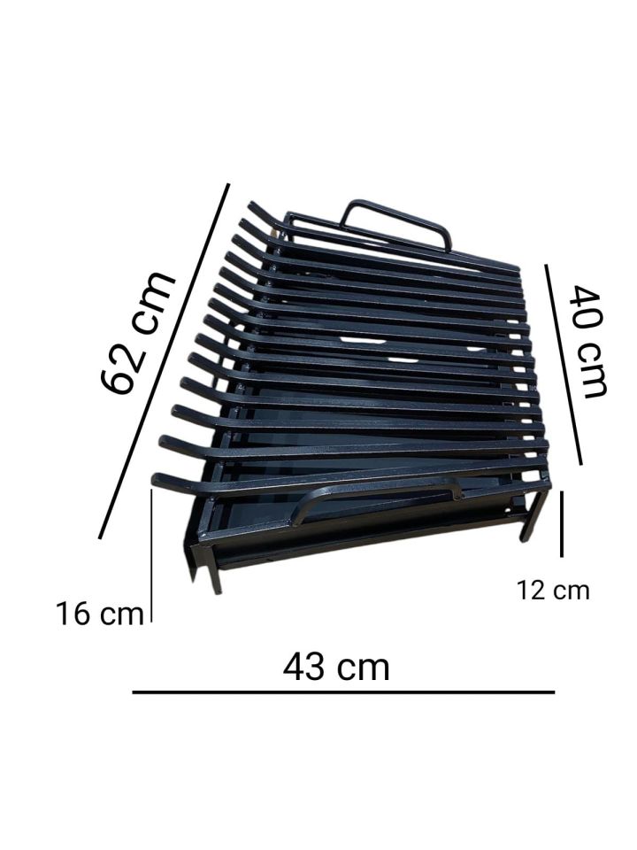 Çekmeceli Demir Şömine Izgarası (Genişlik 62 Cm)