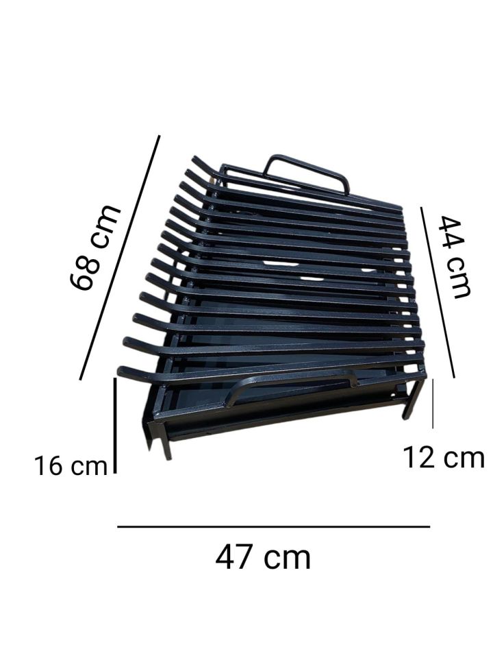 Çekmeceli Demir Şömine Izgarası (Genişlik 68 Cm)