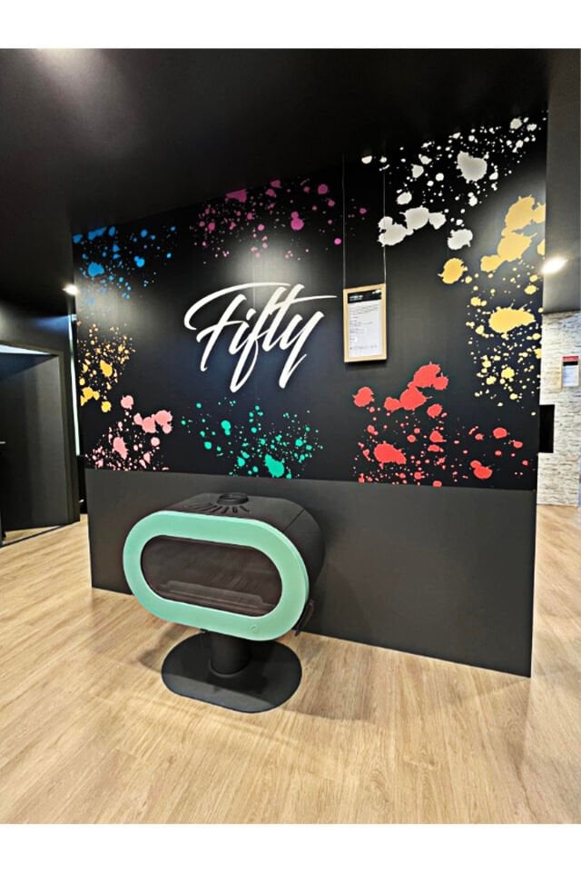 Fifty On Pedestal Döküm Odun Sobası Mint Yeşili