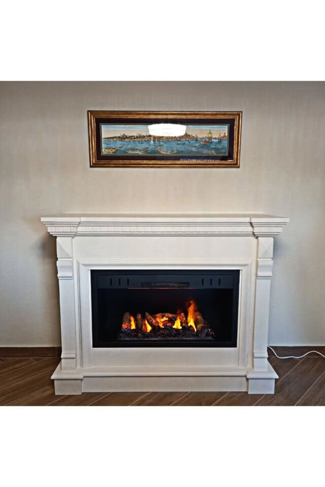 Vasko K 80 cm 3 Boyutlu Elektrikli Şömine (Isılı, Ses Efektli)